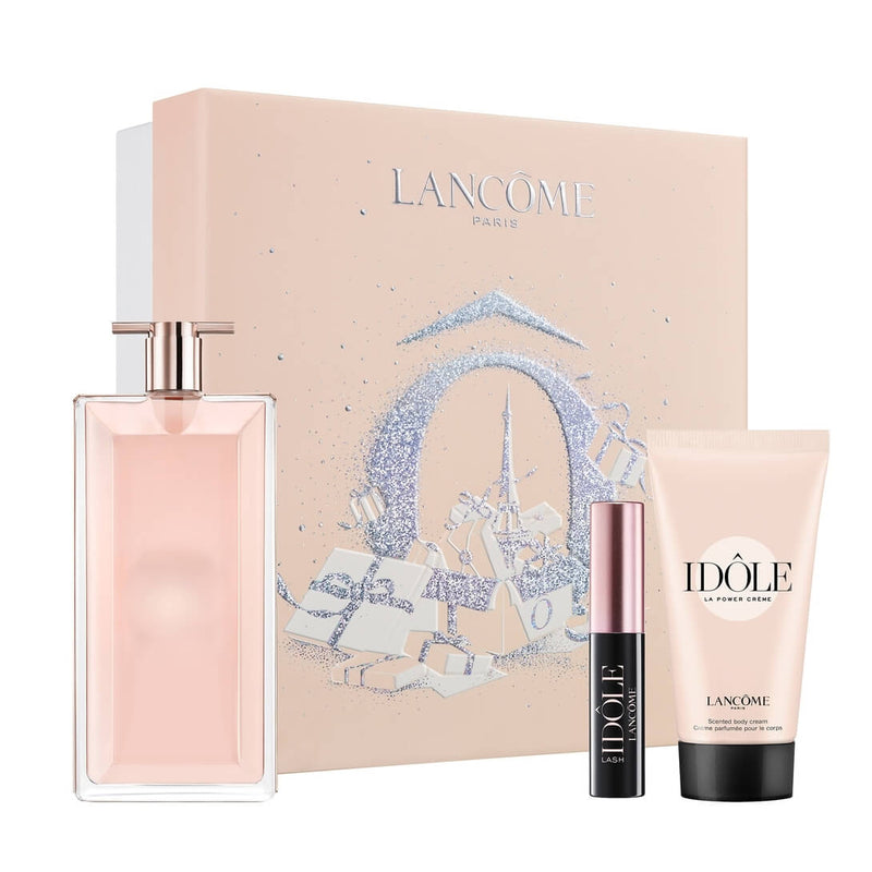 Lancome Paris Idole Gift Set - Le Parfum 50ml + La Power Crème 50ml + 01 Glossy Black